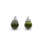 Connemara Marble Silver Trinity Knot Stud Earrings