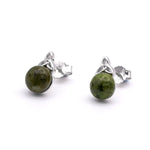 Connemara Marble Silver Trinity Knot Stud Earrings