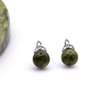 Connemara Marble Silver Trinity Knot Stud Earrings