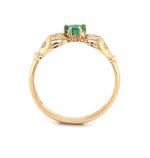 Irish Claddagh Ring With Heartshaped Precious Gemstone