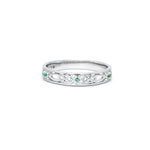 Celtic Trinity Knot Ring Set with Precious Gemstones
