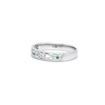 Celtic Trinity Knot Ring Set with Precious Gemstones
