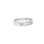 Celtic Trinity Knot Ring Set with Precious Gemstones