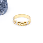 Ladies Gold Diamond Claddagh Celtic Knot Ring