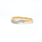 Gold Diamond Fitted Wedding Band