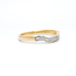 Gold Diamond Fitted Wedding Band