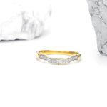 Gold Diamond Fitted Wedding Band