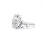 Diamond Open Heart Claddagh Ring