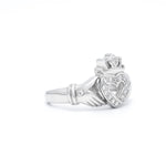 Diamond Open Heart Claddagh Ring