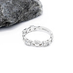 Triple Gemstone Claddagh Ring