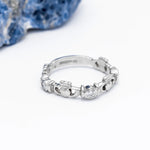 Triple Gemstone Claddagh Ring