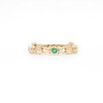 Triple Gemstone Claddagh Ring