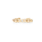 Triple Gemstone Claddagh Ring
