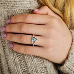 Yellow or White Gold Claddagh Birthstone Ring
