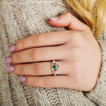 Yellow or White Gold Claddagh Birthstone Ring