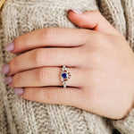 Yellow or White Gold Claddagh Birthstone Ring