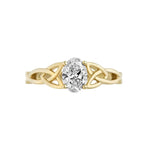 Lab Diamond Gold Trinity Knot Ring