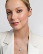 Gold Trinity Knot Necklace With Diamonds