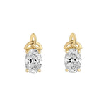Lab Diamond Gold Trinity Knot Earrings