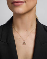 Gold Trinity Knot Necklace With Diamonds