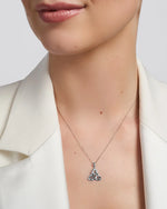 Gold Trinity Knot Necklace With Diamonds