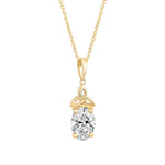 Lab Diamond Gold Trinity Knot Necklace
