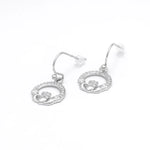 Silver Claddagh Earrings with Cubic Zirconia