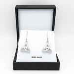 Silver Trinity Knot Earrings with Cubic Zirconia