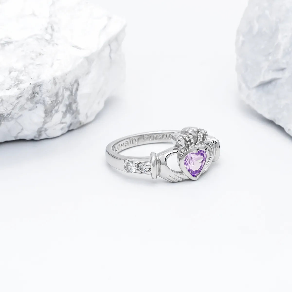 Birthstone Claddagh Ring - Love, Loyalty, Friendship – view 9