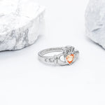Birthstone Claddagh Ring - Love, Loyalty, Friendship
