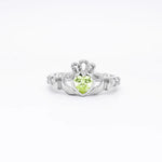 Birthstone Claddagh Ring - Love, Loyalty, Friendship