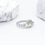 Birthstone Claddagh Ring - Love, Loyalty, Friendship