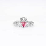 Birthstone Claddagh Ring - Love, Loyalty, Friendship
