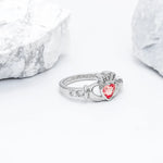 Birthstone Claddagh Ring - Love, Loyalty, Friendship