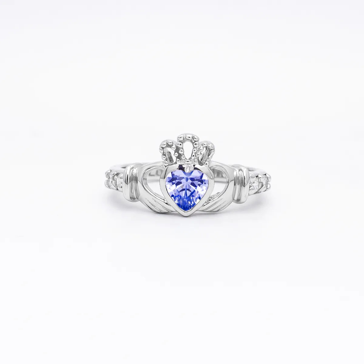 Birthstone Claddagh Ring - Love, Loyalty, Friendship