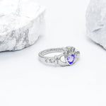 Birthstone Claddagh Ring - Love, Loyalty, Friendship
