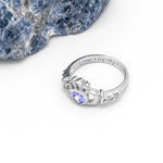 Birthstone Claddagh Ring - Love, Loyalty, Friendship