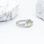 Birthstone Claddagh Ring - Love, Loyalty, Friendship