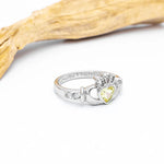 Birthstone Claddagh Ring - Love, Loyalty, Friendship