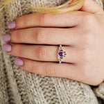 Birthstone Claddagh Ring - Love, Loyalty, Friendship
