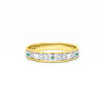 Celtic Trinity Knot Ring Set with Precious Gemstones