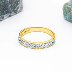 Celtic Trinity Knot Ring Set with Precious Gemstones