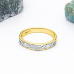 Celtic Trinity Knot Ring Set with Precious Gemstones