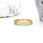 Celtic Trinity Knot Ring Set with Precious Gemstones