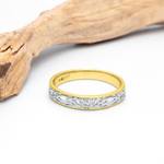 Celtic Trinity Knot Ring Set with Precious Gemstones