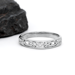 Celtic Trinity Knot Ring Set with Precious Gemstones