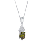 Silver Birthstone Trinity Knot Necklace