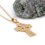 Traditional Gold Celtic Cross Pendant