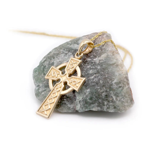 Traditional Gold Celtic Cross Pendant