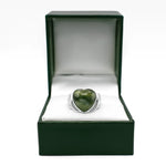 Connemara Marble Sterling Silver Trinity Knot Heart Ring